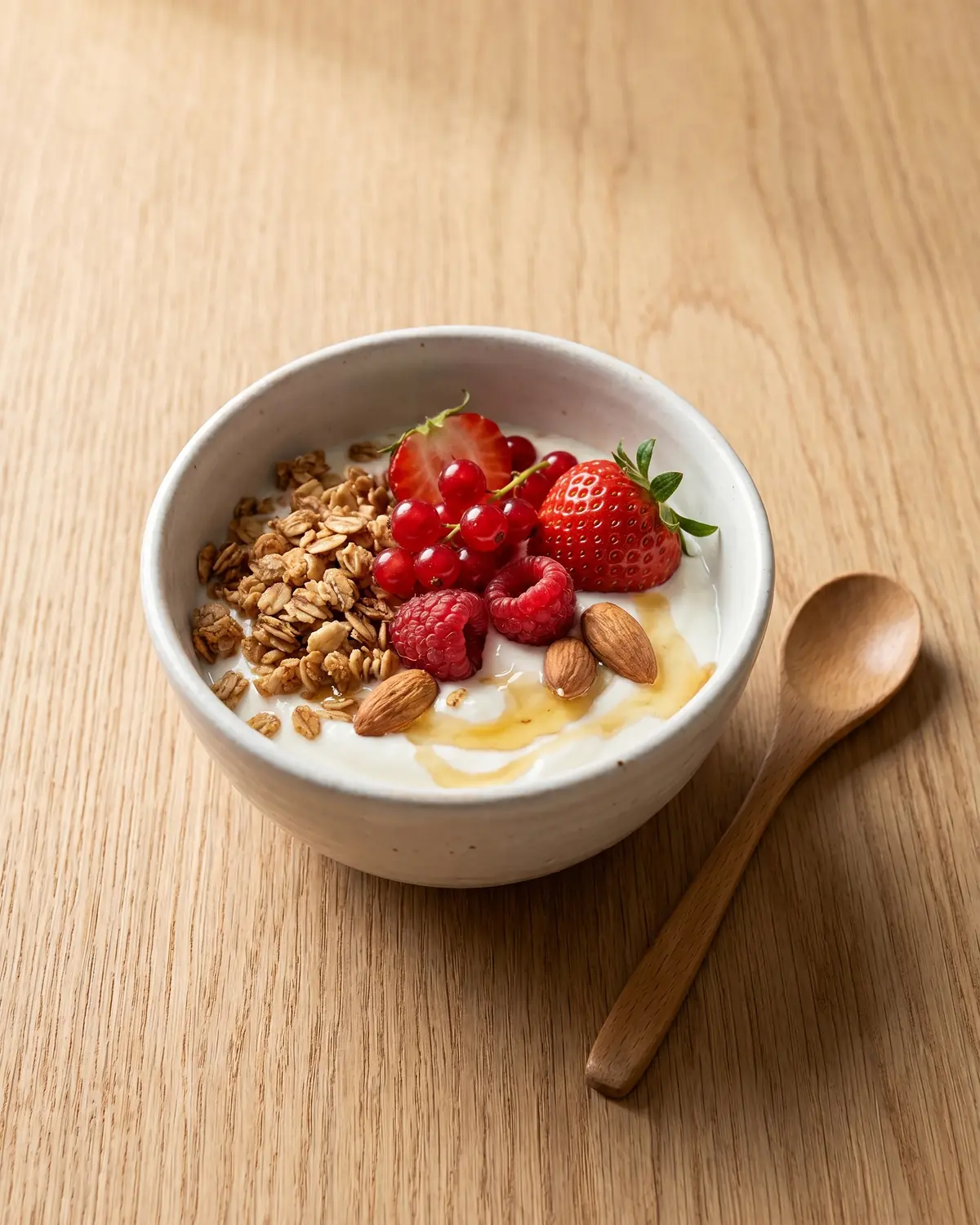 differenza tra yogurt e kefir Bowl da colazione con yogurt, frutti rossi, granola e mandorle, pronto da gustare al mattino
